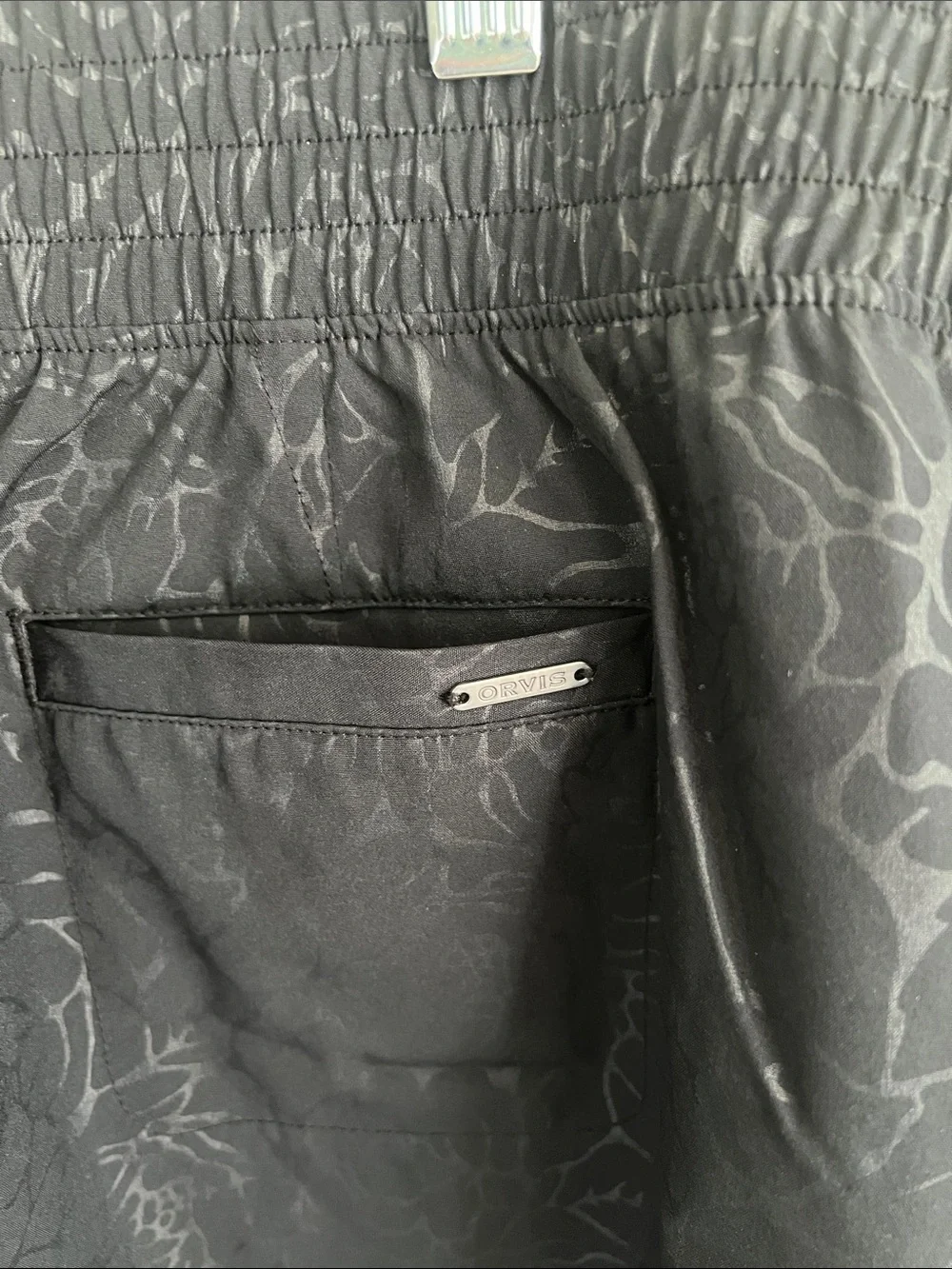 Orvis Black Floral Athletic Skort with Zippered Pockets